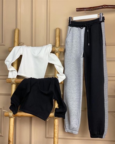 Tasarım Model İkiiplik Sweat Kumaş Eşofman Pantolon