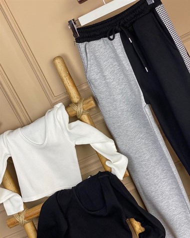 Tasarım Model İkiiplik Sweat Kumaş Eşofman Pantolon