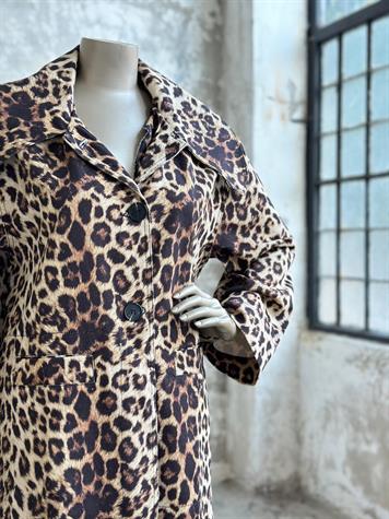 Tasarım Model Leopar Desenli Treçkot (Kahve)