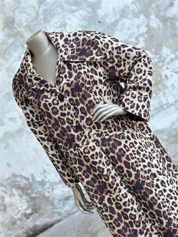 Tasarım Model Leopar Desenli Treçkot (Kahve)