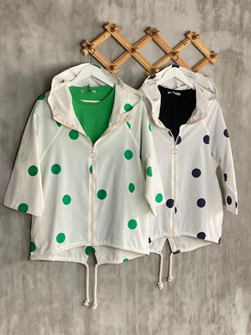 Tasarım Model Puantiyeli Ceket (Yeşil)