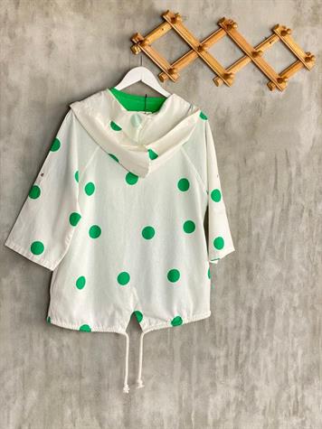 Tasarım Model Puantiyeli Ceket (Yeşil)