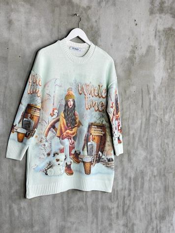 Tasarım Model Taş İşçilik Tunik Kazak (BEJ)
