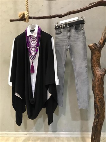 Tasarım Model Triko Tok Yelek (SİYAH)