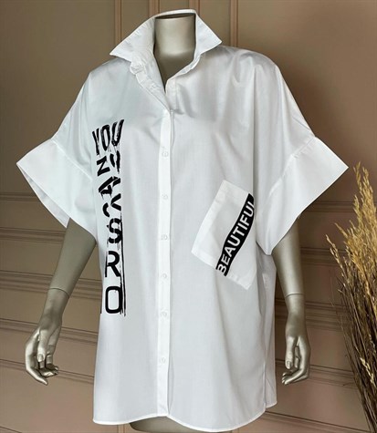Tasarım Model Tunik Gömlek (BEYAZ)