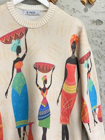 Tasarım Model Tunik Kazak (Bej)