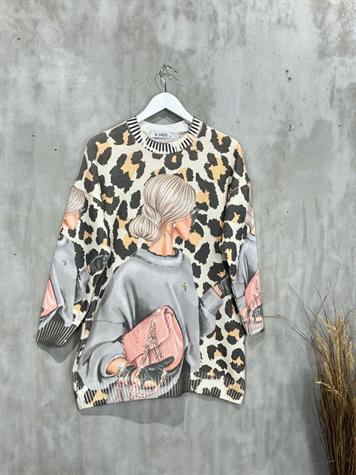 Tasarım Model Tunik Kazak (Bej)