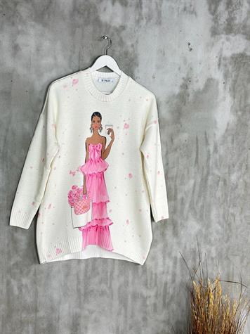 Tasarım Model Tunik Kazak (Ekru)