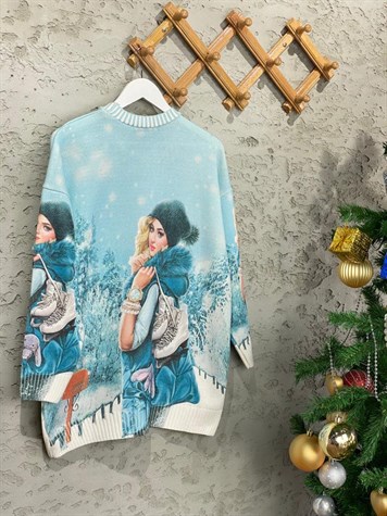 Tasarım Model Tunik Kazak (Turkuaz)