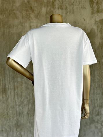 Tasarım Oversize Organze Çiçekli Tül Salkımlı Elbise (Beyaz)