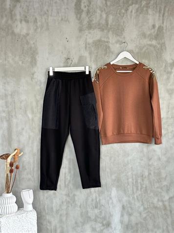 Tasarım Paraşüt Cep Detaylı Şalvar Model Pantolon (Siyah)
