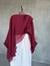 Tasarım Pelerin Şifon Bluz (Bordo)