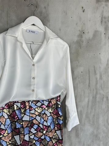 Tasarım Renkli Payet Geçişli Mini Etek (Karışık Renk)