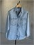 Tasarım Serpme Kristal Taşlı Denim Gömlek(Mavi)