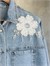 ÖN SİPARİŞE AÇILMIŞTIR...Tasarım Çiçek Bahçesi Taş İşlemeli Denim Gömlek(Mavi)
