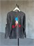 ÖN SİPARİŞE AÇILMIŞTIR...Tasarım Taş Yıkamalı Sırt/Kol Figür Baskılı Sweatshirt(Antrasit)