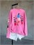 Tasarım Sırt Baskılı Taş Yıkamalı Sweat ( Pembe)