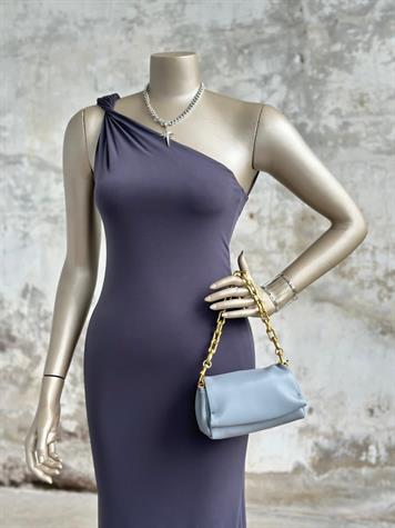 Tek Omuz Kadın Elbise (Antrasit)