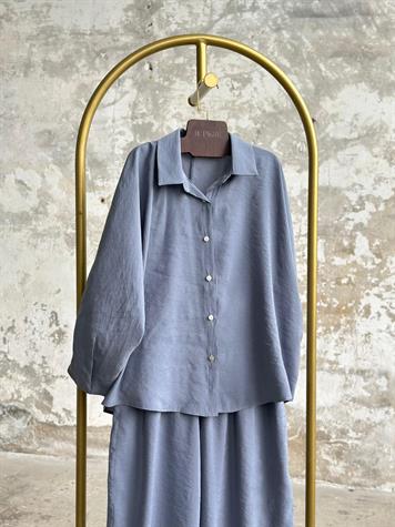 ÖN SİPARİŞE AÇILMIŞTIR...Tensel Kumaş Şalvar Model Takım (İndigo)