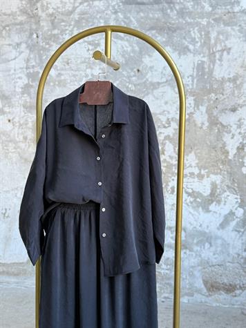 Tensel Kumaş Şalvar Model Takım (Siyah)