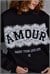 Amour Dantel Detaylı Şardonlu Sweatshirt (Siyah)