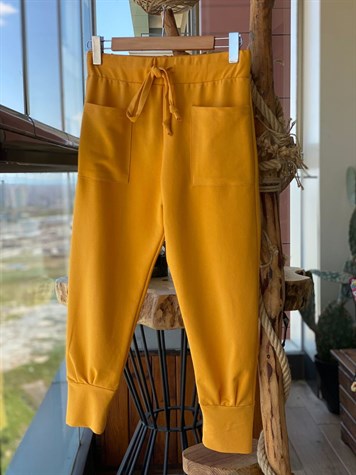 Tok Penye Eşofman Pantolon  (Hardal)