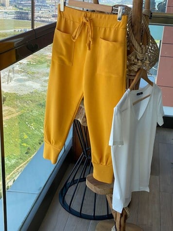Tok Penye Eşofman Pantolon  (Hardal)