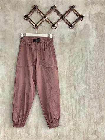 Tokalı Kemerli Paraşüt Kumaş Pantolon (Kahve)