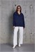 Tokalı Kemerli Premium Oversize Trenç (Lacivert)
