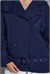 Tokalı Kemerli Premium Oversize Trenç (Lacivert)