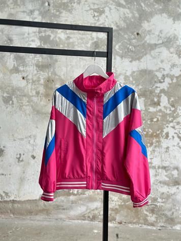 Varak Baskılı Kadın Yağmurluk (Pembe)