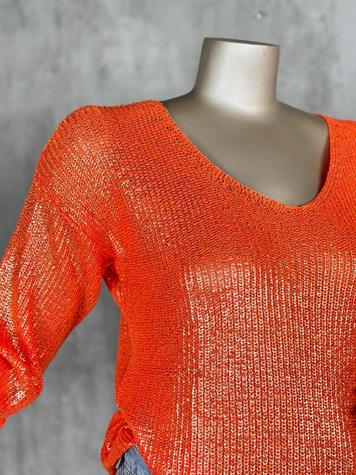 Varak Baskılı Merserize Kazak (Oranj)