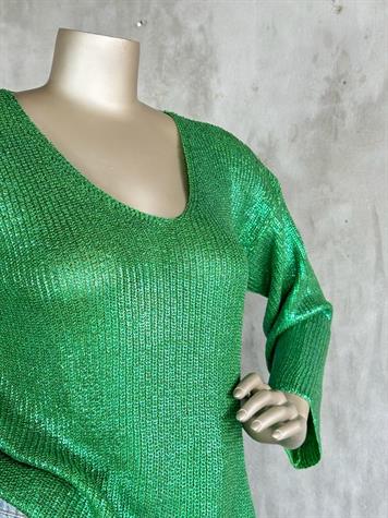 Varak Baskılı Merserize Kazak (Yeşil)