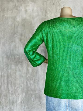 Varak Baskılı Merserize Kazak (Yeşil)