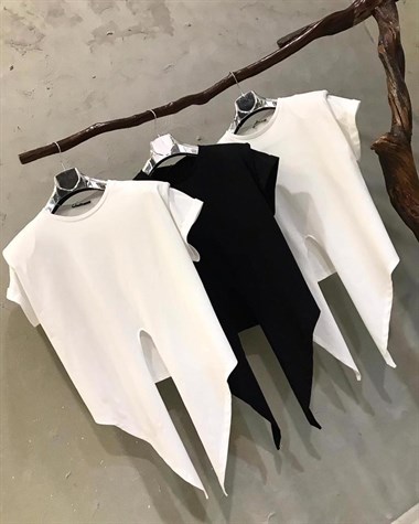 Vatkalı Önden Bağlamalı Basic Tshirt ( BEYAZ & EKRU & SİYAH )