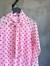 Vintage Boyun Bağlamalı Puantiyeli Gömlek (Pembe)