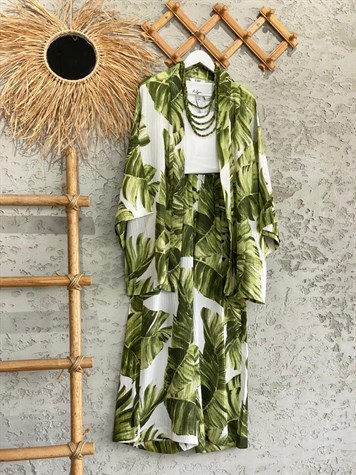 İkili Kimono Takım Tropikal