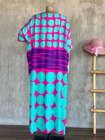 Yarasa Kol Maxi Boy Elbise (Mor)