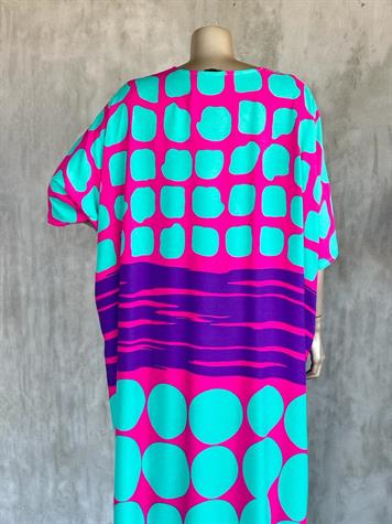 Yarasa Kol Maxi Boy Elbise (Mor)