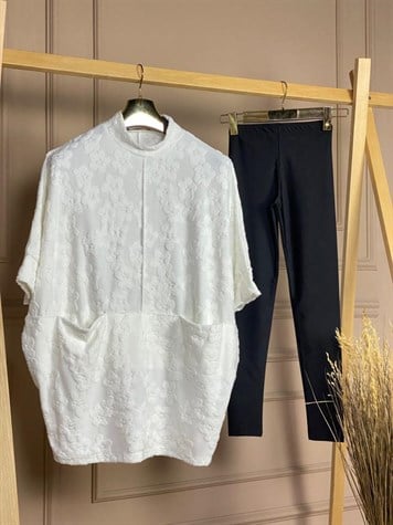 Yarasa Kol Tunik (Ekru)