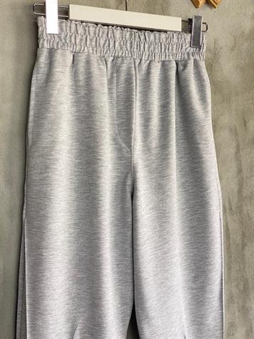 Yarı Çımalı Jogger Pantolon (Gri)