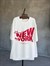 Yıldız New York Baskılı Oversize Tişört (Beyaz)