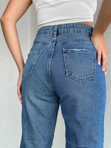 Yüksek Bel Mom Jean
