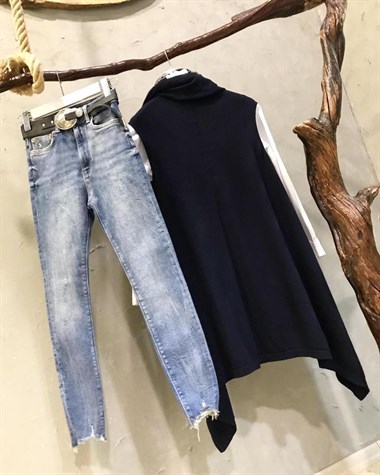 Yüksek Bel Orjinal Marka Likralı Jean