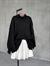 Yumoş Dış Dikişli Oversize Kazak (Siyah)