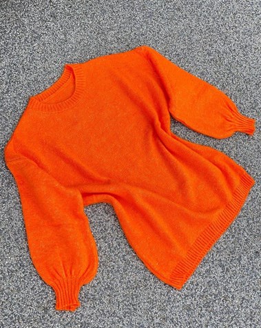 YUMOŞ ÖRGÜ KAZAK (ORANJ)