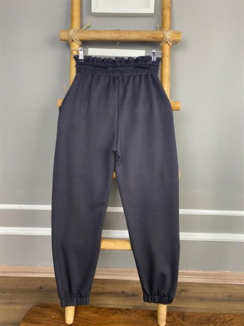Yumuşak Dokulu Bilekten Lastikli Jogger Pantolon (ANTRASİT)