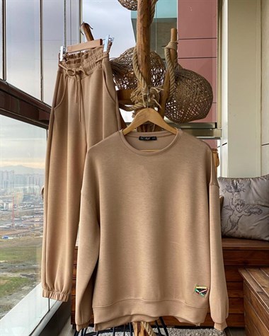 Yumuşak Dokulu Esnek Sweatshirt (BEJ)