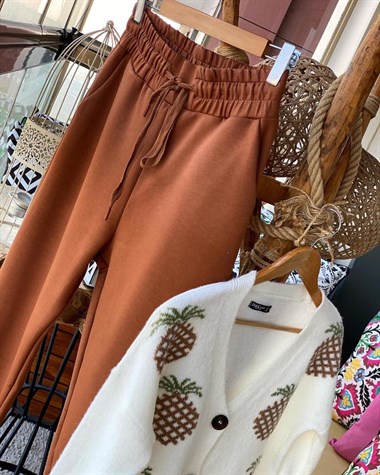 Yumuşak Dokulu Jogger Pantolon (KİREMİT)