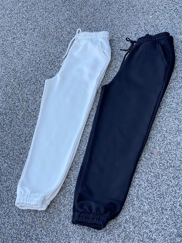 Yumuşak Dokulu Joggıng Eşofman(Beyaz)